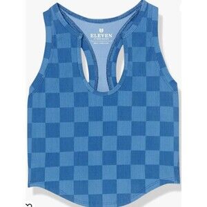 Women's Eleven by Venus Williams Ace Tank Ocean Checkered Print Active Top XS